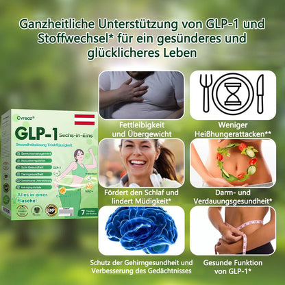Offizieller Shop | 𝐂𝐯𝐫𝐞𝐨𝐳® GLP-1 Sechs-in-Eins Gesundheitslösung Orale Flüssigkeit (Nur einmal täglich, sichtbare Veränderungen nach 7 Tagen) Für Fettleibigkeit, Herz-Kreislauf-Gesundheit, Diabetes, Schlafapnoe, Darmgesundheit, Gelenkbeschwerden und mehr.
