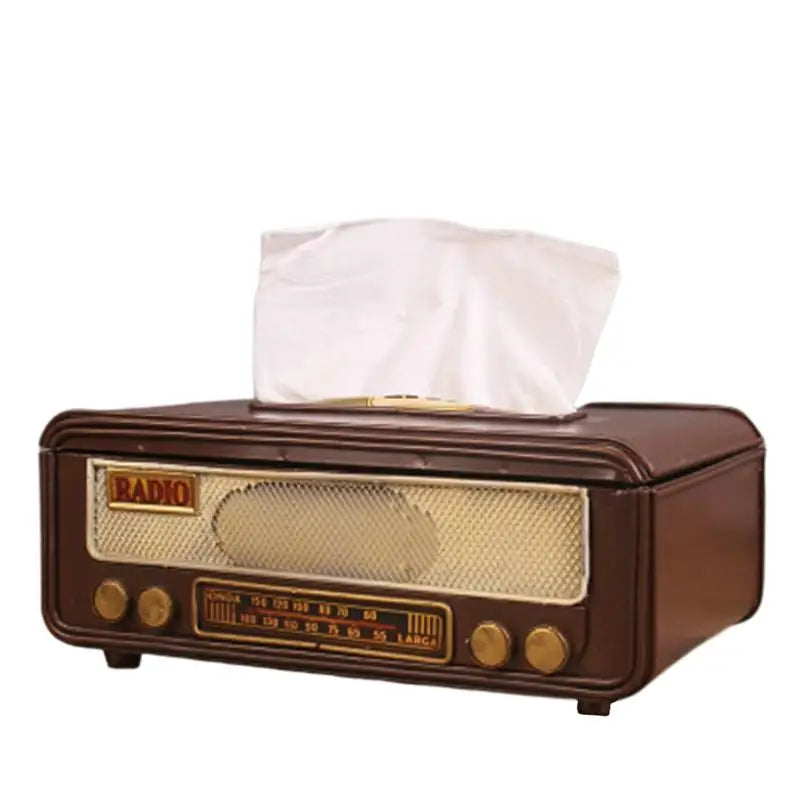 Retro Radio Form Tissue Paper Box Serviette Storage Box Container Papierhandtuchhalter Papierhandtuchhalter Fall für Home Bar Büro